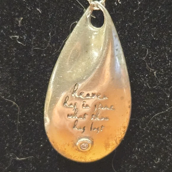"Heaven has in place What thou hast Lost" Sterling Siver Necklace - Picture 2 of 5